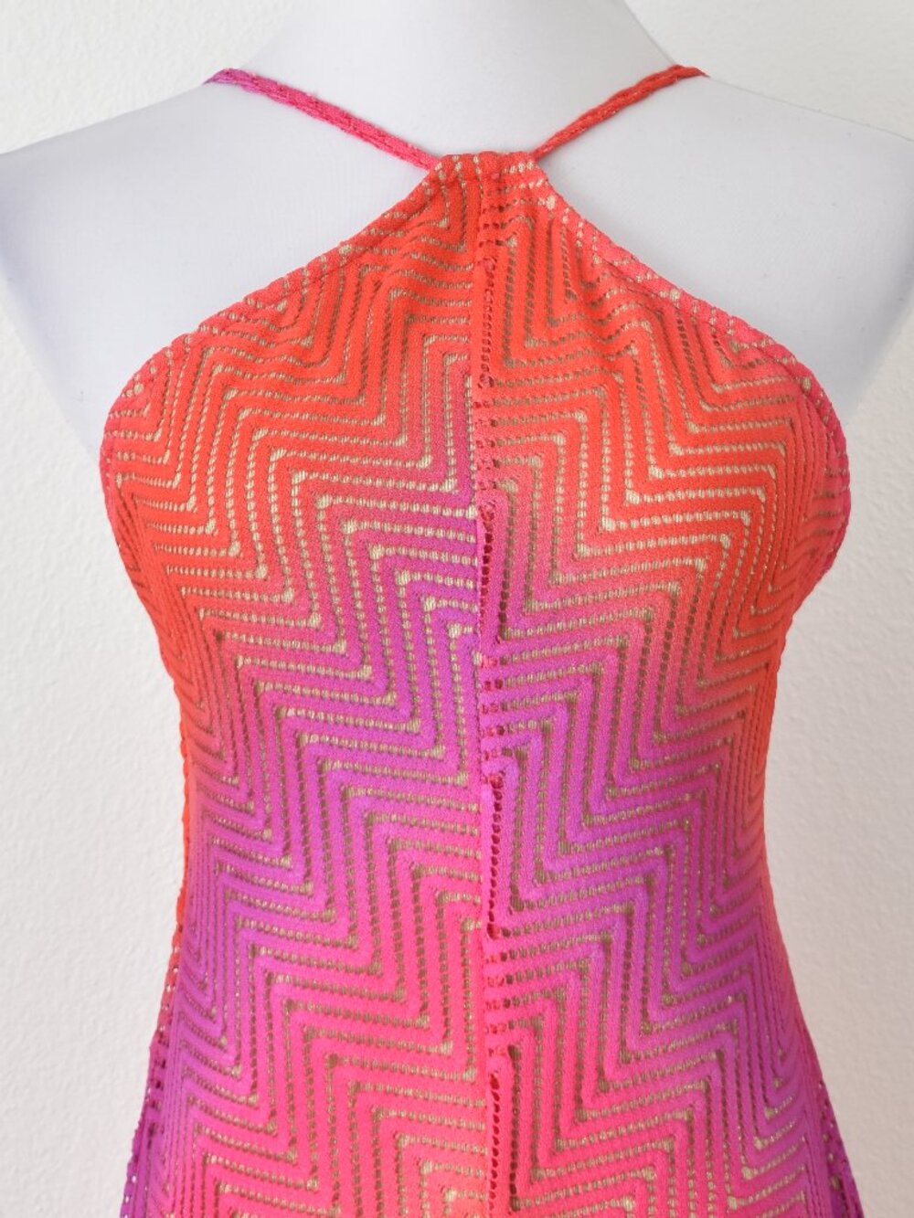 Luli Fama Luli Sunset Diamond Cut Short Dress NEW - M - Picture 2 of 11
